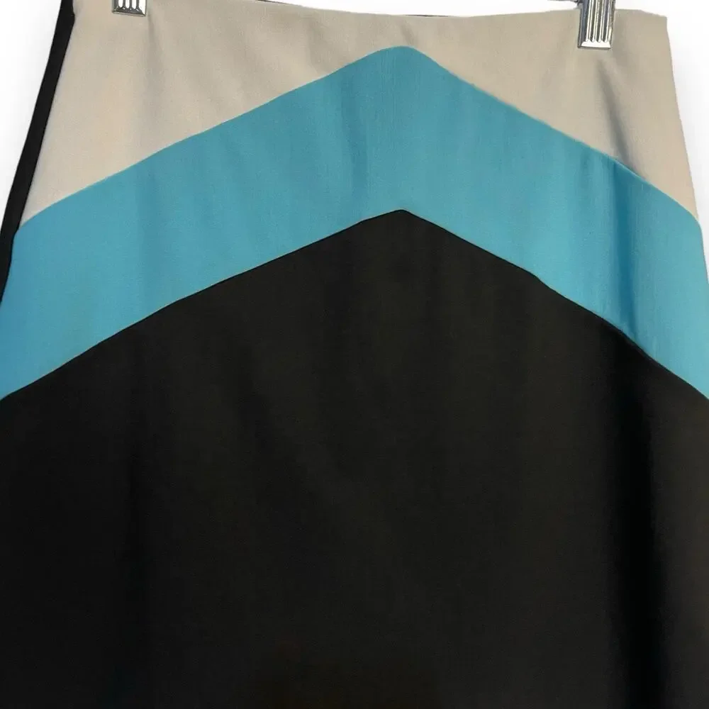 PS Perseption Mini Skirt Women's L Juniors Black Cheer VTG Academia Color Block
